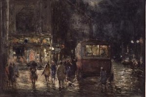 ピクチャーハウス、雨の夜、ケンダル 作： William Manners