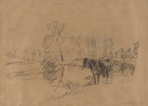 風景の中の牛 作： William Mark Fisher