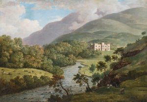 キールダー城の展望、ノーサンバーランド、ノースタイン、1770年頃（キャンバスに油彩）