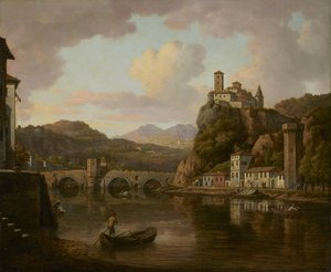 フランス、ローヌ河畔の城 作： William Marlow