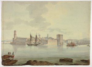 要塞都市前の港 作： William Marlow