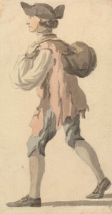背中にバンドルを運ぶ男 作： William Marlow