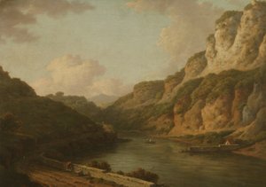 マトロック、ダービーシャー、1780年頃（油彩・キャンバス） 作： William Marlow