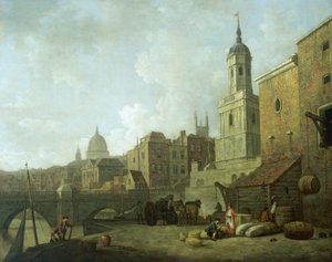 ロンドン橋の北端とセント・マグナス・ザ・マーティアー、1762年