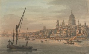 サウスバンクから見たシティとセントポールズ 作： William Marlow