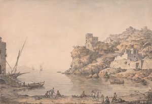 ナポリ近くの海岸 作： William Marlow
