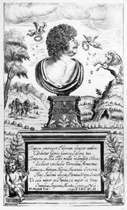 ロバート・ヘリック（1591-1674）、アーティストによる彫刻（彫刻）（bw写真） 作： William Marshall