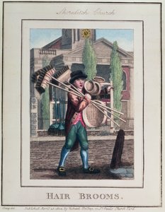 ヘアーブルームズ、ショーディッチ教会、 &39;Cries of London&39;のパブ。リチャード・フィリップス（1778-1851）1804 作： William Marshall Craig