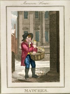 マッチ、Mansion House、「Cries of London」、パブ。リチャード・フィリップス（1778-1851）1804 作： William Marshall Craig