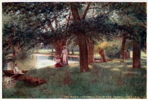 公園、オックスフォードからのチャーウェル川 作： William Matthison