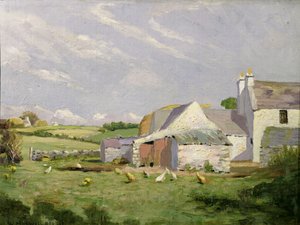 アン アングルシー ファーム (キャンバスに油彩) 作： William Maxwell Reekie