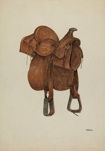 1940年頃のレザーサドル 作： William McAuley