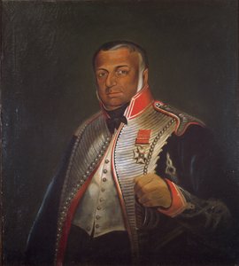 ジェームズスキナー大佐CB（1778-1841）地元の馬の第1連隊、1836年頃（パネルのキャンバスに油彩） 作： William Melville
