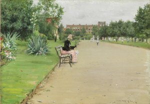 都市公園、1887年頃 作： William Merritt Chase