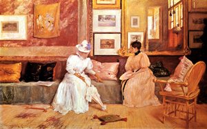 フレンドリーコール、1895 作： William Merritt Chase