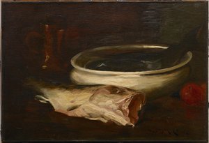 魚と静物 作： William Merritt Chase