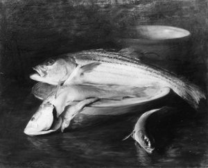 魚、1910年までに 作： William Merritt Chase
