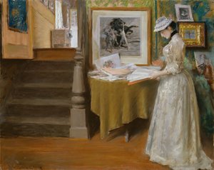 スタジオにて、1892-1893年頃。 作： William Merritt Chase