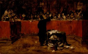 サラマンカ公会議でのコロンブス 作： William Merritt Chase