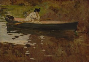 プロスペクトパークのチェイス夫人、1886年。 作： William Merritt Chase