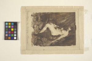 着席ヌード（モノタイプ） 作： William Merritt Chase
