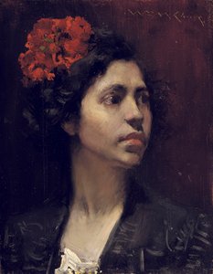 スペインの女の子 作： William Merritt Chase