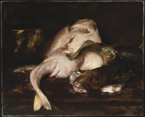 静物・魚 作： William Merritt Chase