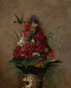 ハチドリのいる静物画 作： William Merritt Chase