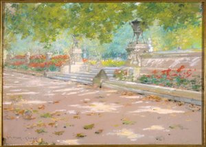 テラス、プロスペクト・パーク 作： William Merritt Chase