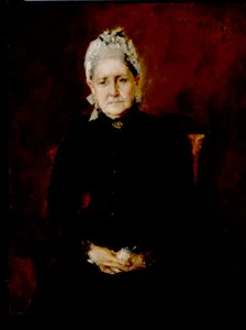 芸術家の母、サラ・スワイム・チェイス (キャンバスに油彩) 作： William Merritt Chase