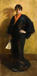 青い着物 作： William Merritt Chase