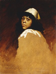 モロッコの少女、1886年頃 作： William Merritt Chase