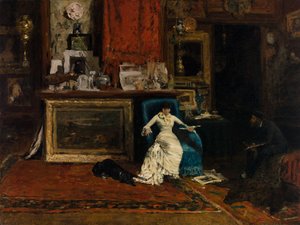 芸術家の父、レオナール・ルノワール 作： William Merritt Chase