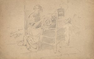 ベネチアンレース作り、1877-8 作： William Merritt Chase