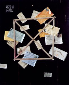 Huling氏のレターラックの画像 作： William Michael Harnett