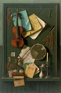 古い戸棚の扉、1889 作： William Michael Harnett