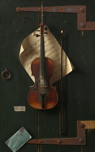 古いヴァイオリン 作： William Michael Harnett