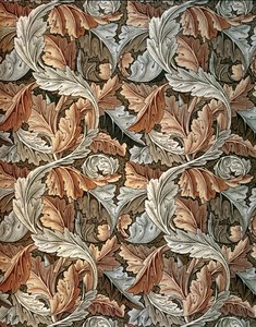 アカンサス壁紙、ウィリアム・モリス（1834-96）デザイン 作： William Morris