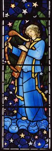 エンゼルミュージシャン、1881年（ステンドグラス） 作： William Morris