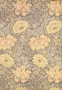 「菊」の壁紙デザイン、1876 作： William Morris