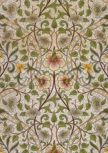 装飾的な生地。 1876-90 作： William Morris