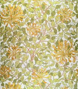 「ハニーサックル」デザイン、1883 作： William Morris