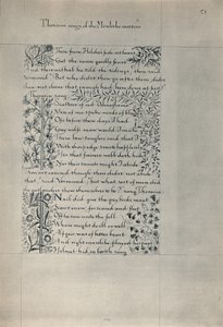 1871年のエールの住人の物語のページ。 作： William Morris