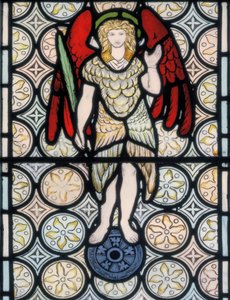 1865年に設計されたセラフまたは天使（ステンドグラス） 作： William Morris
