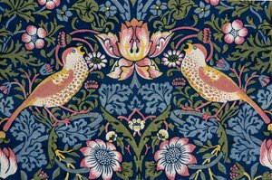 いちご泥棒。 装飾布、1883年。 作： William Morris