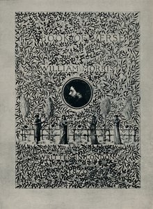 ウィリアムモリス作の詩集のタイトルページ、1870年。 作： William Morris