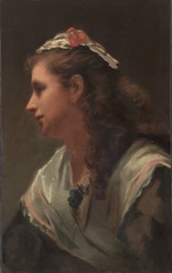 彼の最初のモデル、ミス・ラッセル、c。 1873年。