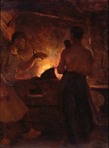 鍛冶場 1855年頃 油彩・カンヴァス 作： William Morris Hunt