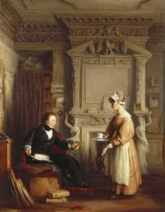 美術収集家ジョン・シープシャンクスと家事使用人 作： William Mulready