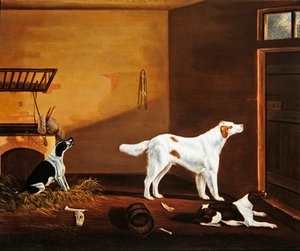 馬小屋の三匹の犬 作： William Nedham